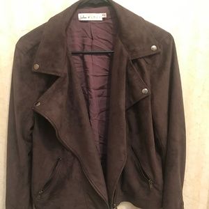 Faux suede Lulu's moto jacket